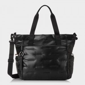 Hedgren Puffer Women's Tote Bags Black | XSE9563AJ