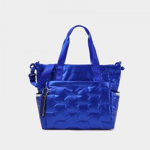 Hedgren Puffer Women's Tote Bags Blue | VRW9218WZ